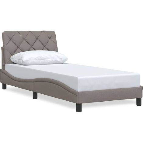 Maison Exclusive - Bettgestell ohne Matratze Taupe 80x200 cm Stof (1/5)