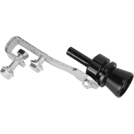 Sifflet sortie d'échappement tuning voiture alliage alu noir (1/5)
