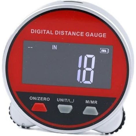Télémètre électronique portable 0-199,999 m, règle à rouleau numérique électronique, pour la mesure du diamètre cylindrique, rouge (1/4)