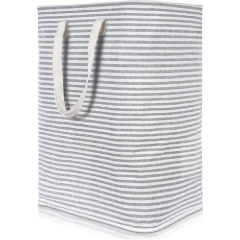 Grande Panier à Linge,Panier à lingePliable,Cordon Paniers à Linge,Pliable Sac à Linge,Pliage Grande Capacité Corbeilles à Linge,Panier de salle de bains,Panier à linge pliable,Boîte de rangement-Gris (1/5)