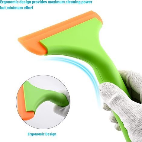 Petite raclette de douche en Silicone, raclette de douche à lame d'eau automatique pour porte en verre de douche, pare-brise de voiture, fenêtre (1/4)