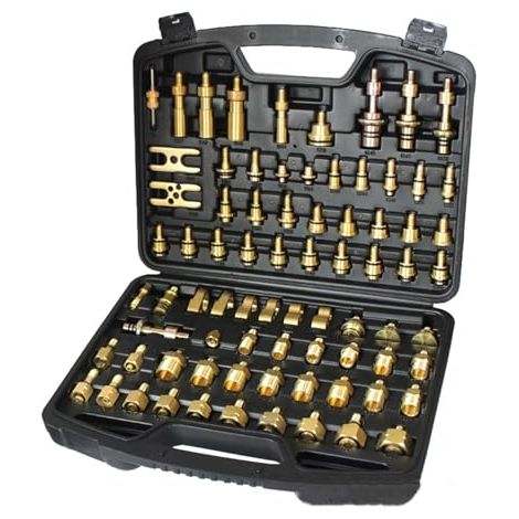 Applicable Kit d'adaptateurs for outils de détection fuites climatisation automobile (77 pièces) - Outil réparation Instrument de mesure (1/4)