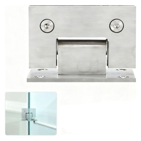 Charnière de Porte en Verre, Charnière Bidirectionnelle en Acier Inoxydable à 90 Degrés 9 x 5 x 5.4 cm pour Douche, Placard, Vitrine