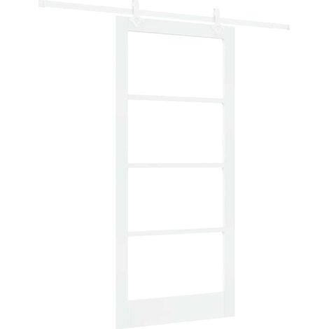 Maison Exclusive - Schiebetür Weiß 93 x 202 cm Massivholz Kiefer