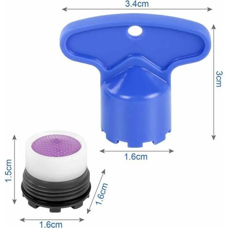 M16 Wasserhahn-Luftsprudler-Set, 8-teiliges Set, inklusive Sieb und Wasserhahnfilter, geeignet für den Einsatz in Küche, Bad und Dusche.