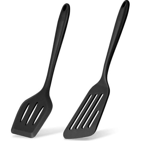 2 Stück Silikon-Fischwender-Spatel mit Schlitz, Flipper-Spatel für antihaftbeschichtetes Kochgeschirr, Kochen, h (1/5)