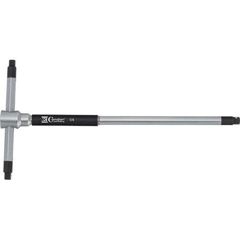 CHIAVE A BUSSOLA A "T" A 3 ESTREMITA' ASTA SCORREVOLE 1/4" 250x125 mm CONDOR