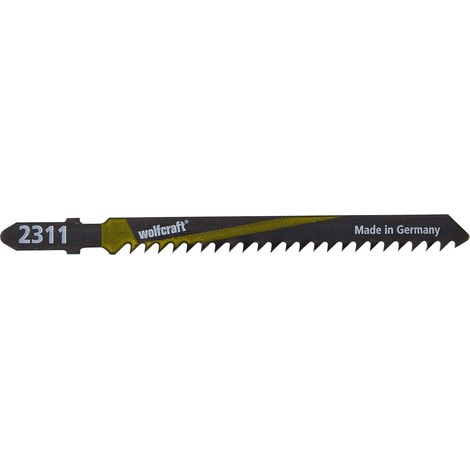 wolfcraft Lames de scie sauteuse HCS, empreinte en T, bois, coupe rapide, grossière-2361000 (1/5)