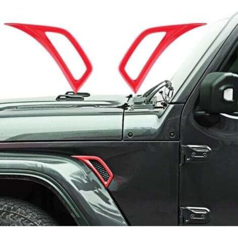 Red ABS exhaust trim sticker for Jeep JL Wrangler 2018 2019 2020 Jeep Wrangler Accessories (1/4)