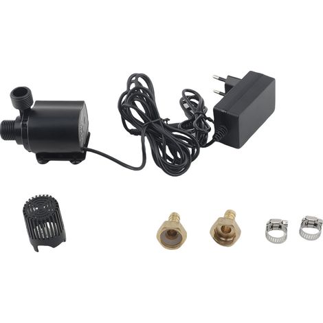 Pompe eau 12V 15W 800LPH â DĂ©bit 5m avec ventouse contrĂŽle vitesse (1/5)