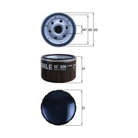 Filtro de aceite KNECHT OC306 (1/2)