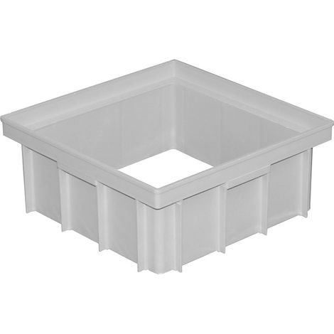 First Plast – Réhausse polypropylène pour regard 300 x 300 mm – Hauteur 122 mm – Compatible PS30/PZN30/PZD30 – Pour chantiers humides (1/2)