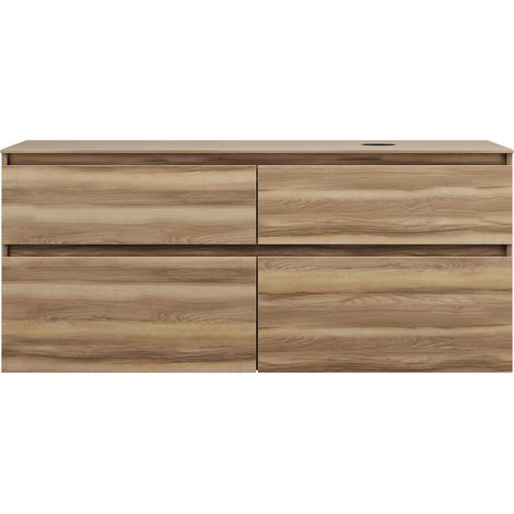 burgbad Lin20 mueble bajo para lavabo con consola, recorte para