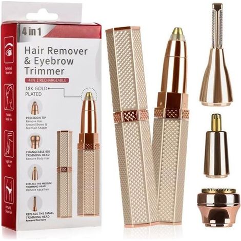 Rasoir Electrique Femme,Rasoir Visage Electrique Rechargeable,Tondeuse Electrique,Epilateur Visage pour Joues Sourcils Aisselles (1/4)