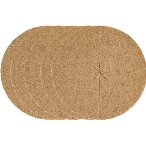 Set mit 5 Mulchscheiben Ø40cm aus Jutefilz zum Schutz von Pflanzen, Unkrautbekämpfung und Frost (1/5)