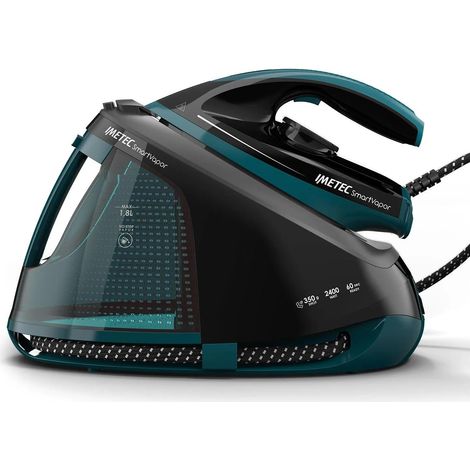 Imetec 9047 Centrale vapeur 2400 W 1,8 L Semelle en céramique Noir, Vert
