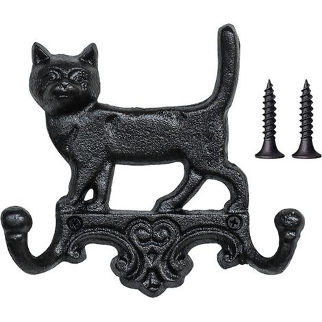 Gancho doble de pared – Gancho doble para abrigos (Kitten) – Hierro forjado nórdico