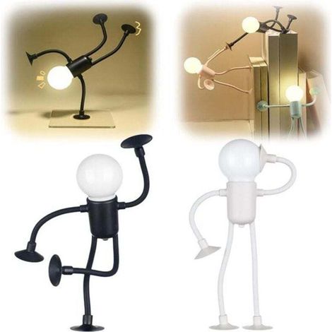 Lot de 2 veilleuses sportives amusantes – Formes interchangeables – Ventouse pour fixation sécurisée – Éclairage adaptatif pour enfants