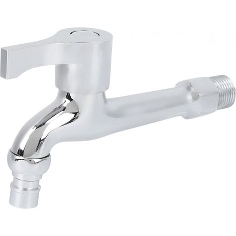Robinet d'eau à ouverture rapide, G/2in cuivre galvanoplastie robinet froid unique machine à laver robinet robinet pour usage domestique pour cuisine maison salle de bain(Long Type 4923) (1/5)