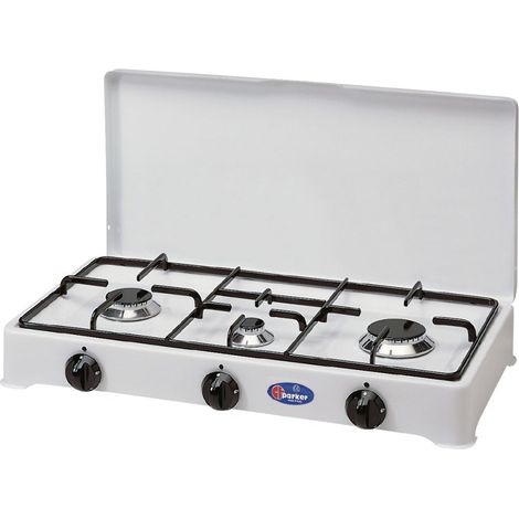 CFParker Fornello a Gas 3 Fuochi Gpl / Metano mod. 5328CBGP - Fonte di alimentazione: Metano