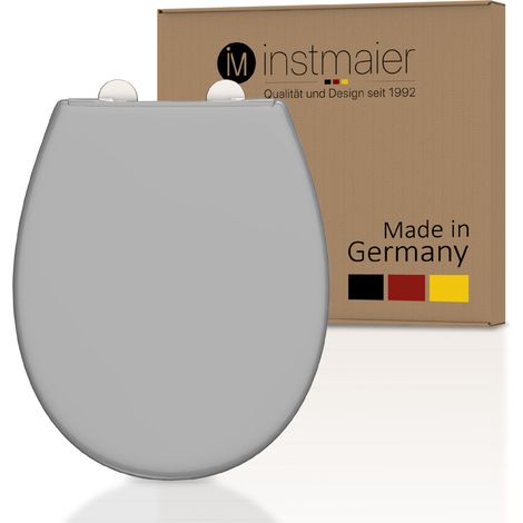 Abattant WC ovale en duroplast gris avec frein de chute - MANHATTAN-GREY (1/5)