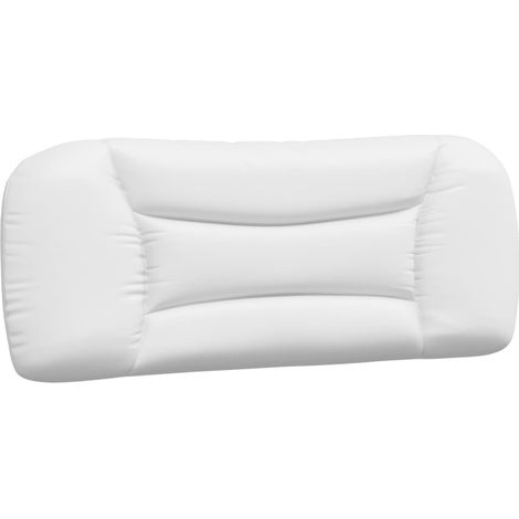 Cojín para cabecero Hvar blanco, 100 cm, piel sintética vidaXL