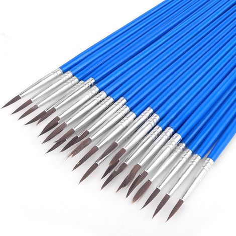 30 petits pinceaux pro pointe fine, pour miniatures, huile, aquarelle, art créatif, adaptés enfants et loisirs (1/5)