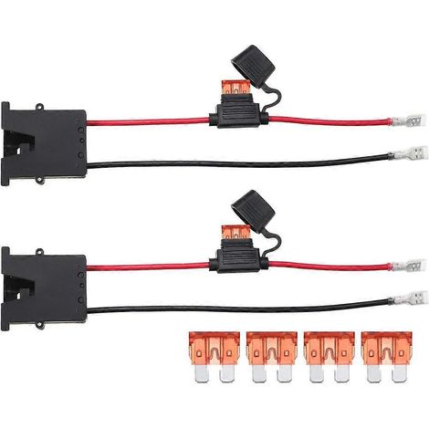 2 faisceaux de câblage de remplacement pour adaptateur secteur 12 volts avec 6 fusibles, faisceau de batterie 12 V pour voiture électrique (1/5)