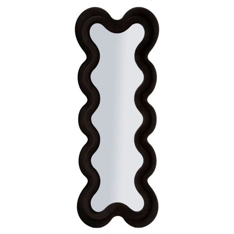Specchio da parete in legno nero, 58x4x160 cm – Monica (1/5)