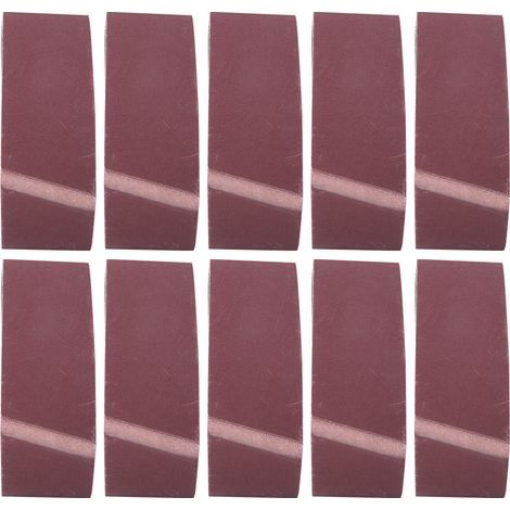 10 pièces bande abrasive abrasive 457x75mm ponceuse à grains meulage oxyde d'aluminium (1000) (1/5)
