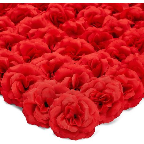 Lot de 50 roses artificielles sans tige de 6 cm – idéales pour la décoration, les mariages et les bouquets de roses artificielles en soie.