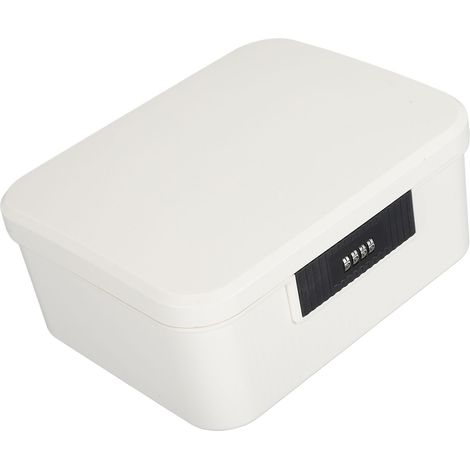 9L Coffre verrouillable à combinaison double étage organisateur documents fichiers blanc (1/5)