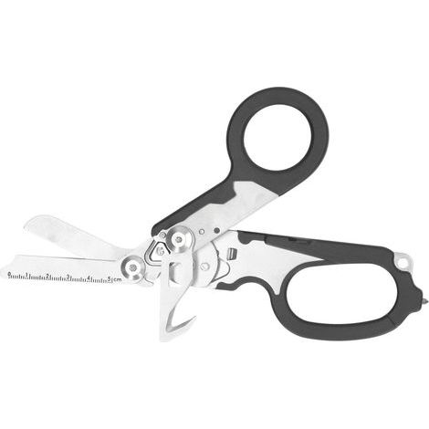 Ciseaux pliants en acier inoxydable, échelle claire, coupe-vent, clé, outil pour l'extérieur, noir (1/5)