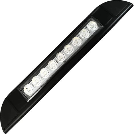 Luce a LED per tendalino, 12V/24V impermeabile, adatta per camper, roulotte e porte esterne nere ultra luminose da 6000K (256 mm). (1/5)