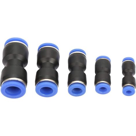 Raccord Rapide Pneumatique Droit - Pour Tubes PU et Nylon - Diamètres 4 6 8 10 12 mm - 50 Pièces (1/5)