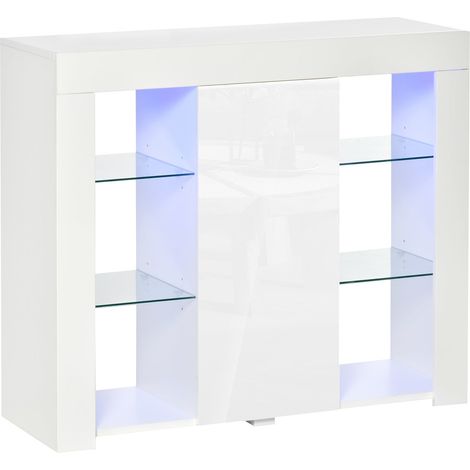 Credenza Moderna con Mensole 97x35x83 cm in Legno truciolare Bianco (1/5)