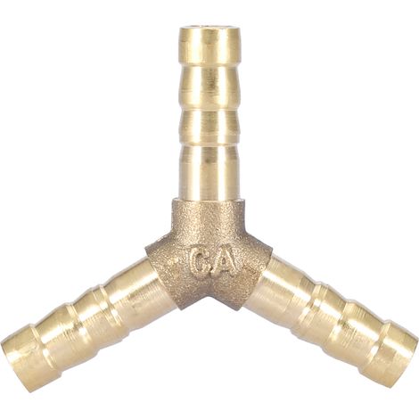 Raccord Y laiton 3 voies à barbelures pour tuyau air eau gaz OD 6mm lot de 4 pièces (1/5)