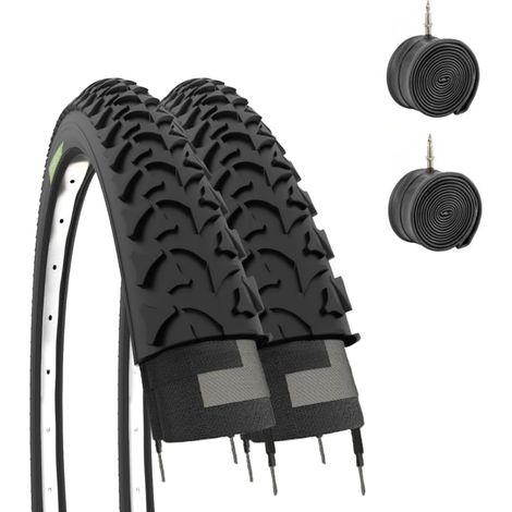 2 COPERTONI 20 X 1.75 + CAMERE PNEUMATICI MTB BAMBINO MOUNTAIN BIKE CITY BIKE 20 (1/4)