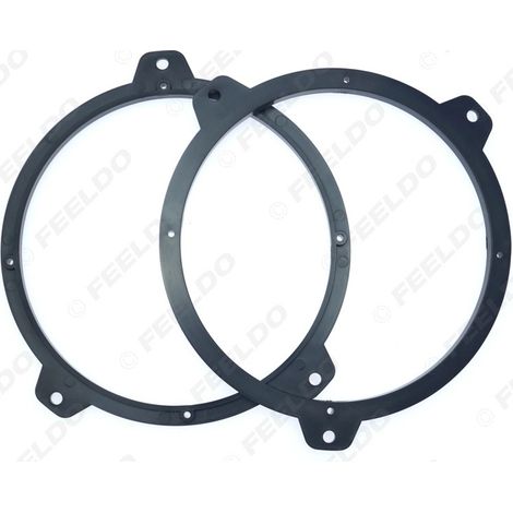 Compatible avec les systèmes audio des BMW Série 3 E46 (1999-2005) : coussinets de haut-parleurs et anneaux de haut-parleurs audio de 6,5 pouces pour une mise à niveau non destructive.