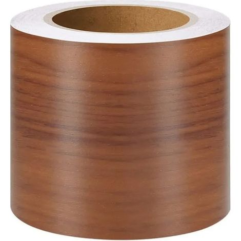 Bordure adhésive pour papier peint, frise murale autocollante acajou 12x500cm. Idéale pour cuisine, salle de b - Acajou 12cm X 500cm (1/5)