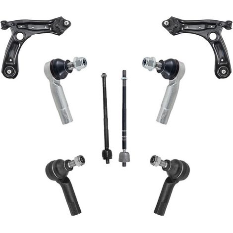 KIT BRACCIO OSCILLANTE 6 PEZZI COMPATIBILE CON AUDI A1 (8X) DAL 2010 AL 2019 / Kit Sospensione Completo OE/OEM / Bracci Oscillanti + Testine Sterzo / Sostituzione Diretta OEM
