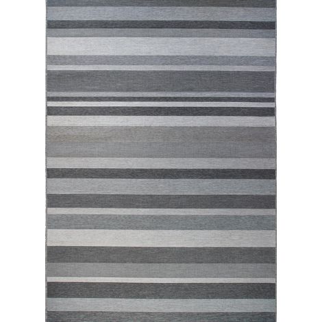 LAGUNA BAY - Tapis d'extérieur/intérieur motifs lignes gris 160x230 (1/5)