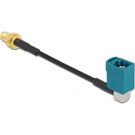 HF Antennenkabel FAKRA Z Buchse 90Â° zu SMA Buchse zum Einbau RG-174 10 cm Delock