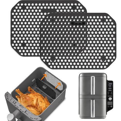 Stück Spritzschutzgitter für die Heißluftfritteusen Ninja Double Stack XL SL400EU & SL300EU, wiederverwendbare Silikon-Form für Heißluftfritteusen (Zubehör für Ninja Double Stack SL400EU und SL300EU) (1/5)