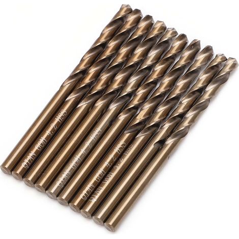 10-teiliges Set Parallelschaft-Spiralbohrer aus HSS-Werkzeugen zum Bohren von 4,2 mm Kupferplatten (1/5)