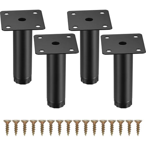 4 Stück Möbelfüße, 8 cm/3,15 Zoll verstellbare Möbelfüße, Metallbefestigungsfüße für Möbel/Tische/Stühle/Schreibtische/Küchenmöbel/Schränke/Sofas (1/5)