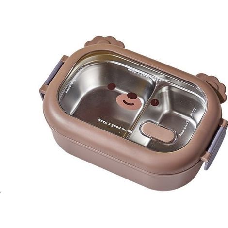 Tragbare Edelstahl-Lunchbox mit Fächern für Obst, Essen, Babyartikel, Kinderbedarf und Schülerbedarf - B (1/4)