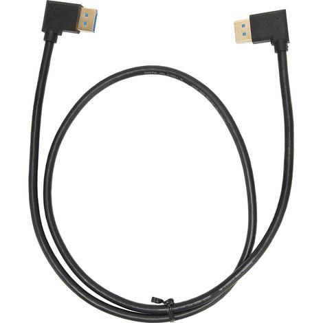Câble DisplayPort 1.4 mâle coudé à 90°, longueur 1 m, mâle-mâle. Résolution maximale : 8K/60 Hz. Compatible 4K/144 Hz et 2K à 165 Hz. (1/5)