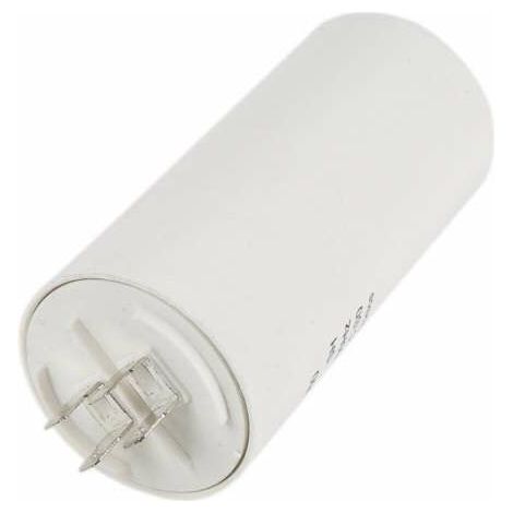 – Condensateur de démarrage 45µF 450V – Fixation M8 – Longueur 110mm – 4 cosses pour tondeuse électrique – Démarrage efficace (1/2)