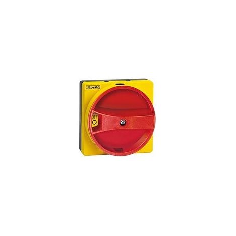 Maniglia Giallo/Rossa Lucchetto Ip65 ( Lovato Cod. Gax61 )